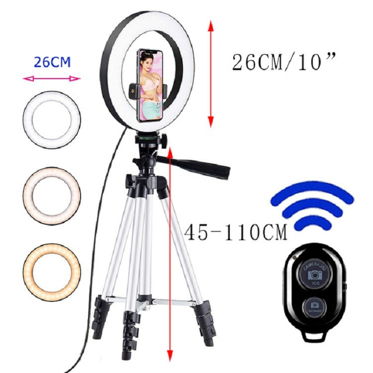Selfie ring light tripod