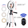 Selfie ring light tripod