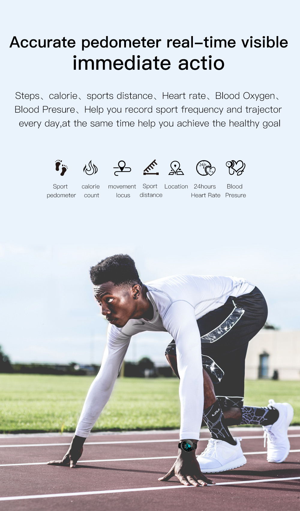 Smart watch fitness tracker