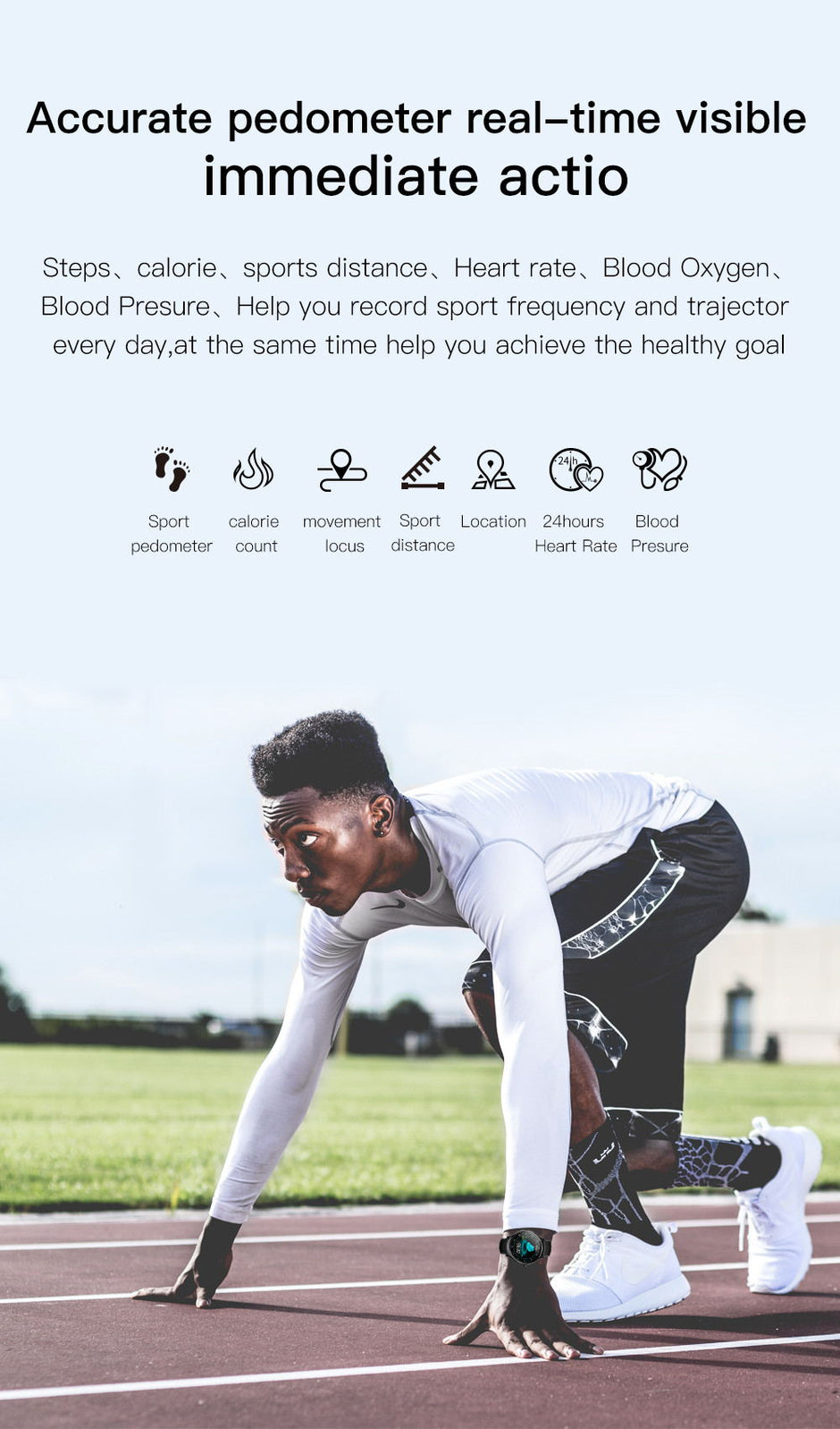 Smart watch fitness tracker