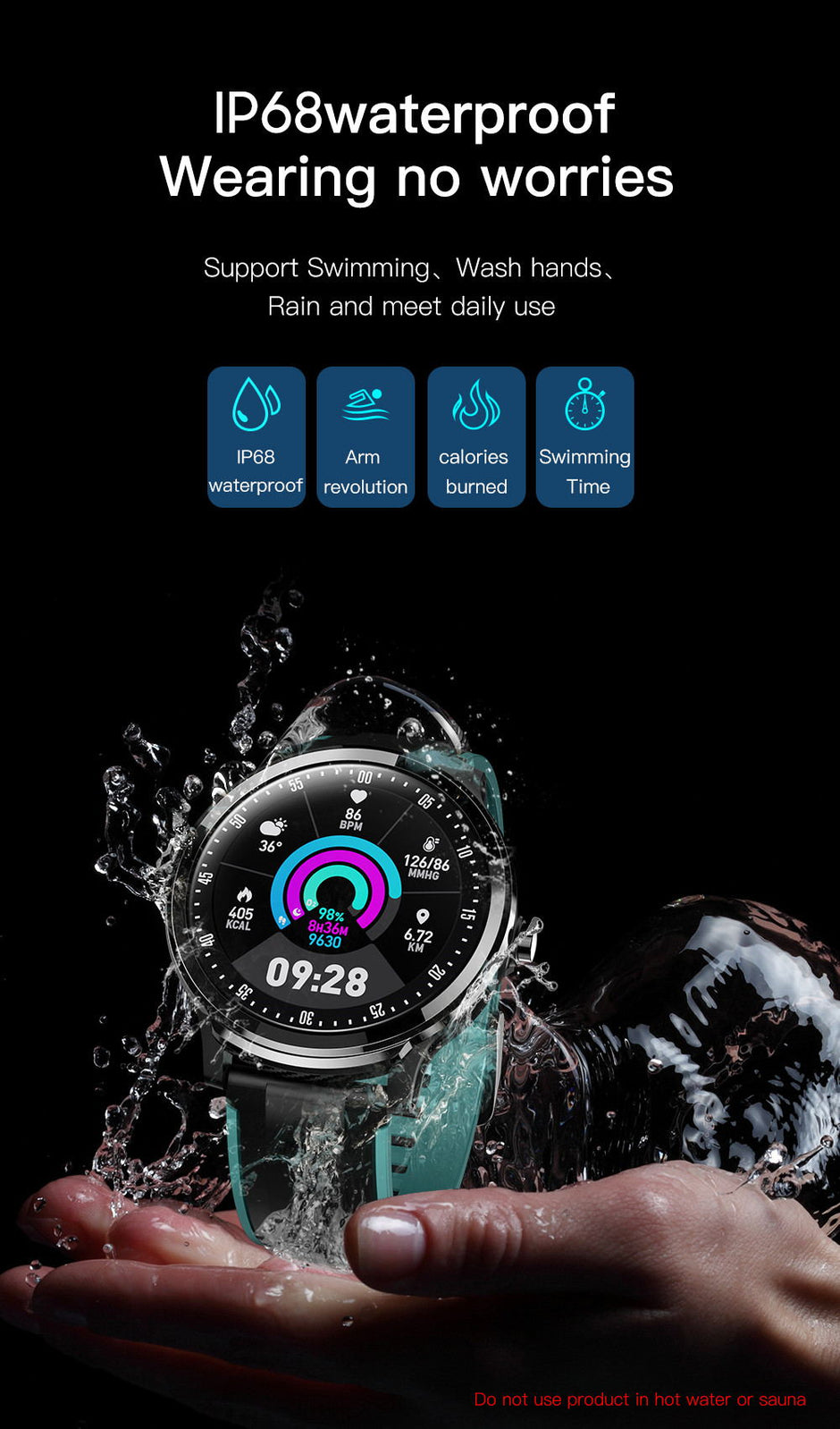Smart watch fitness tracker